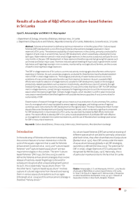 Results of a decade of R&D efforts on culture-based fisheries in Sri Lanka