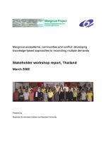 Mangrove Project: Stakeholder workshop report, Thailand
