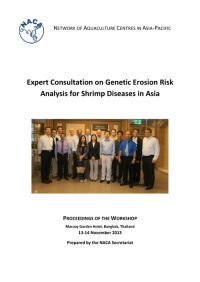 Proceedings of the Expert Consultation on Genetic Erosion Risk Analysis for Shrimp Diseases in Asia, 13-14 November 2013