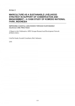 Mariculture as a sustainable livelihood strategy in support of conservation and management - a case study of Komodo National Park, Indonesia