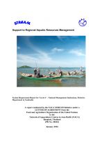System requirements report for 'level 2' - national management institutions, Fisheries Department in Cambodia