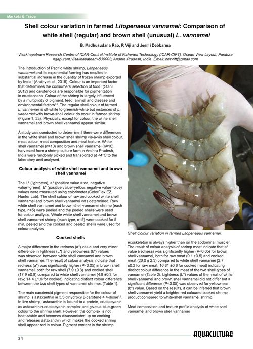 Aquaculture Asia Magazine, Volume 21(1): 24-26