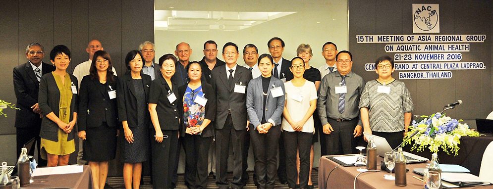 Members of the 15th Asia Regional Advisory Group on Aquatic Animal Health.