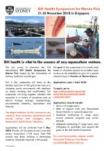 2018 Gill Health Symposium for Marine Fish, 21-23 November, Singapore
