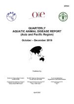 Quarterly Aquatic Animal Disease Report, October-December 2019