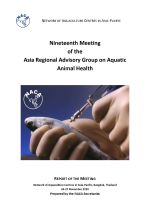 Report of the Nineteenth Meeting of the Asia Regional Advisory Group on Aquatic Animal Health