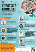 3rd International Conference on Sustainable Aquaculture, 30-31 August (online)