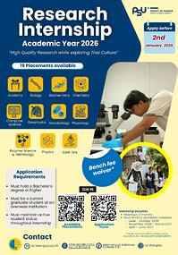 International Research internships 2026: Prince of Songkla University, Thailand
