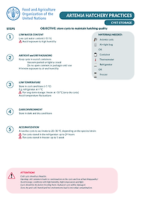 Fact sheets on good Artemia hatchery practices