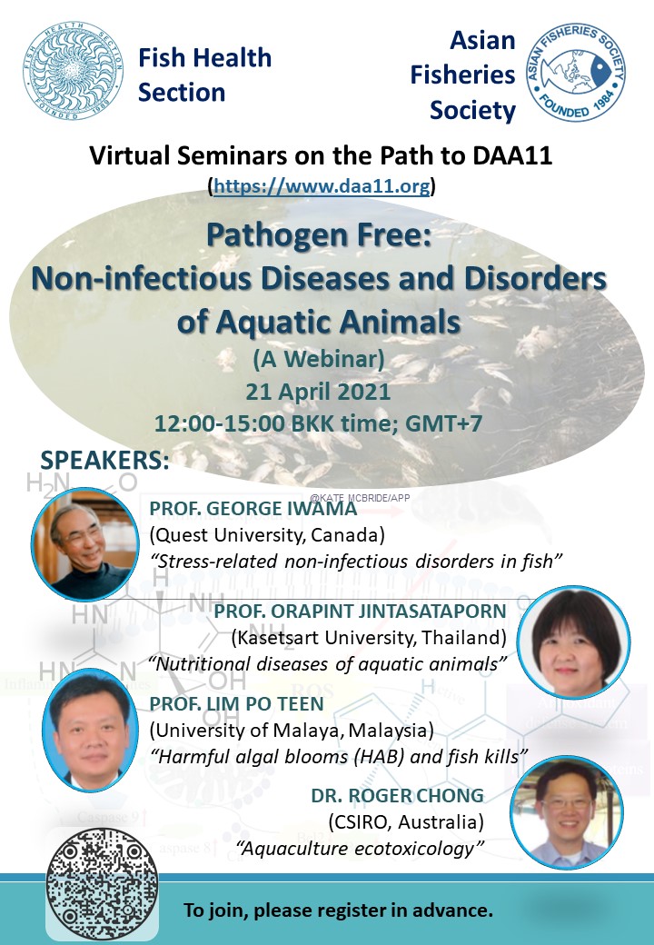 Webinar: Pathogen Free: non-infectious Diseases and Disorders of Aquatic Animals Webinar: Pathogen Free: non-infectious Diseases and Disorders of Aquatic Animals