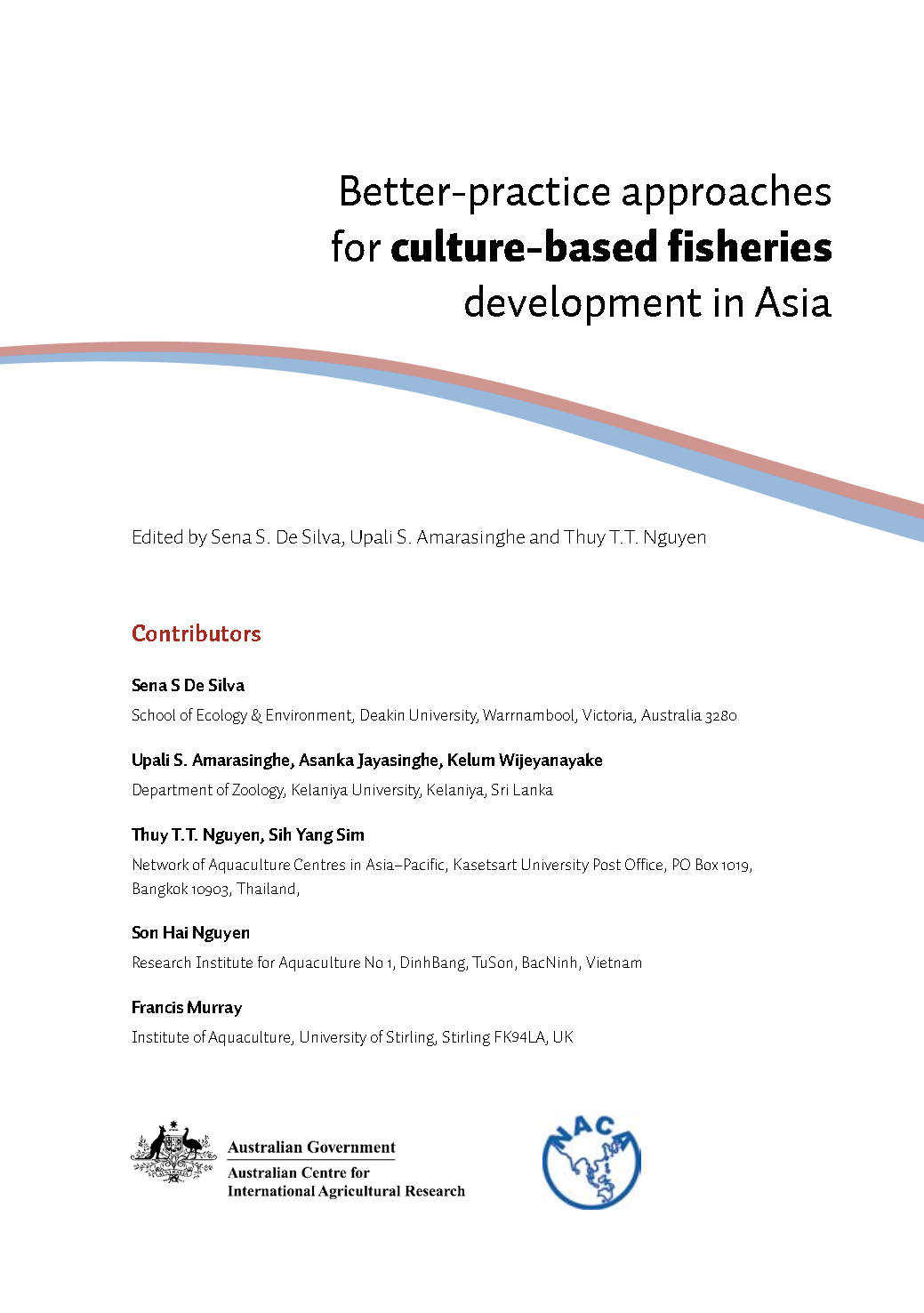 Better-practice approaches for culture-based fisheries development in Asia